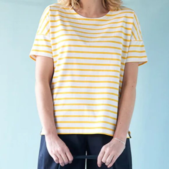 Charlie Jane Cotton Stripe Tee NWT - Picture 1 of 4